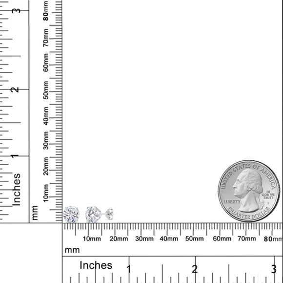 CERTIFIED 14k White Gold 2.ct Diamond Stud Earrings Moissanite Charles Colvard - Picture 3 of 6